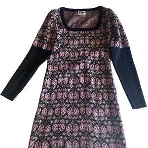 Rouje Floral Mini Dress - Pink and Black